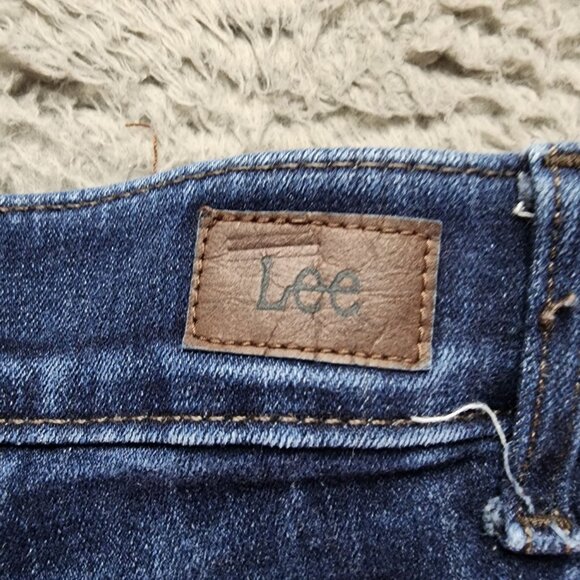 Lee Jeans Womens 14 Short Blue Modern Series Total Freedom Straight Leg *Read* - Picture 11 of 14